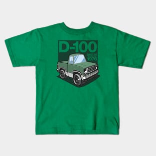 D100 - 1976 White-Base (Light Green Iridescent) Kids T-Shirt